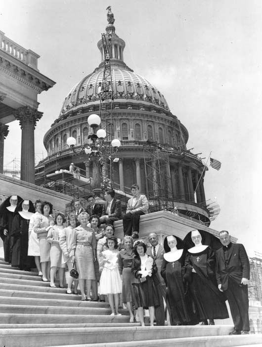 St. Joseph's Village graduating class of 1960 pose in front of the U.S. Capital.