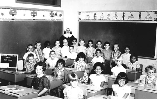 St. Joseph's Village Mother Evangelista School 1st Grade, 1965-66 school year.