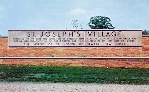 Entrance marker at St. Joseph's Village
